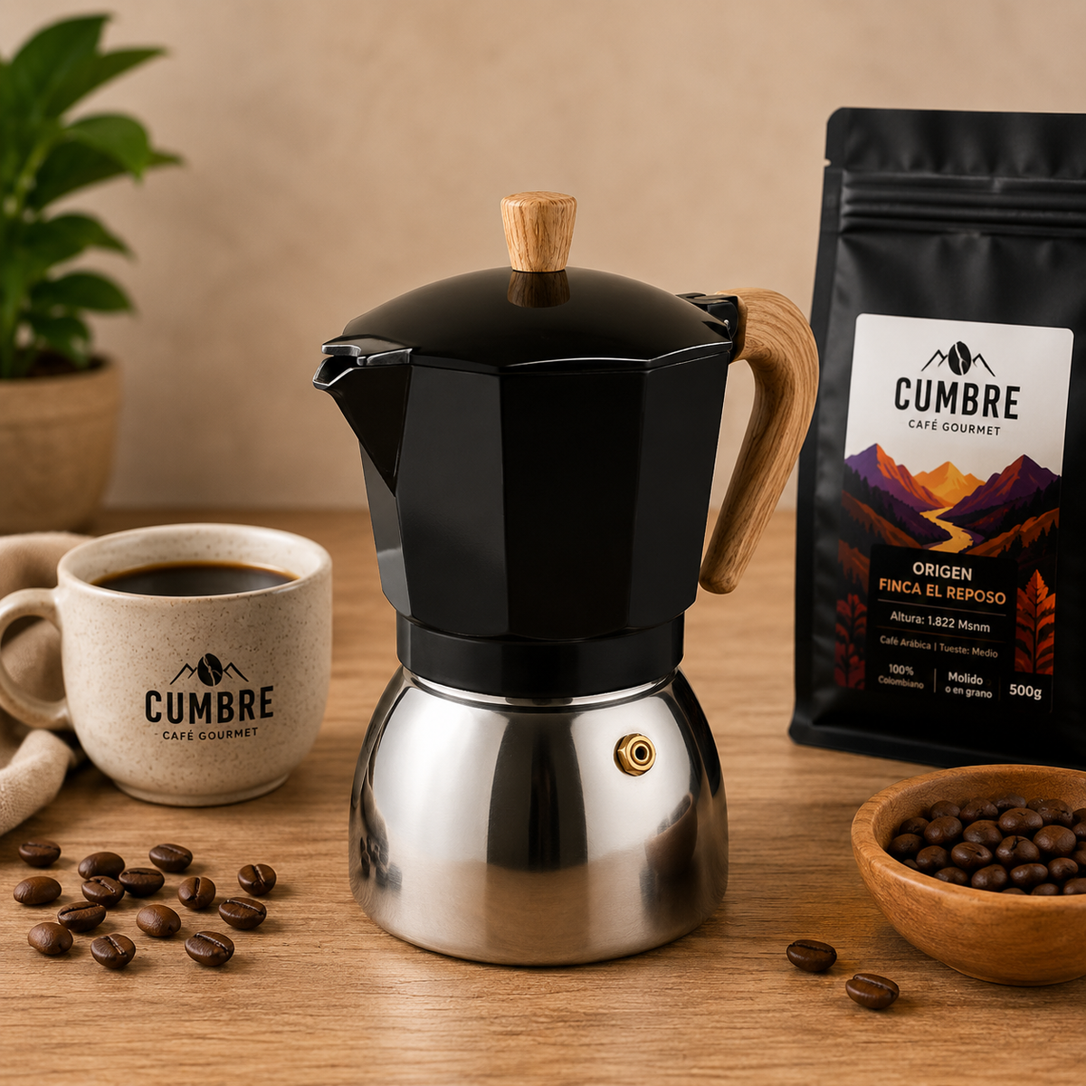 Cafeteras Moka italianas de 3 a 12 tazas para café tipo espresso — Cumbre Café Gourmet