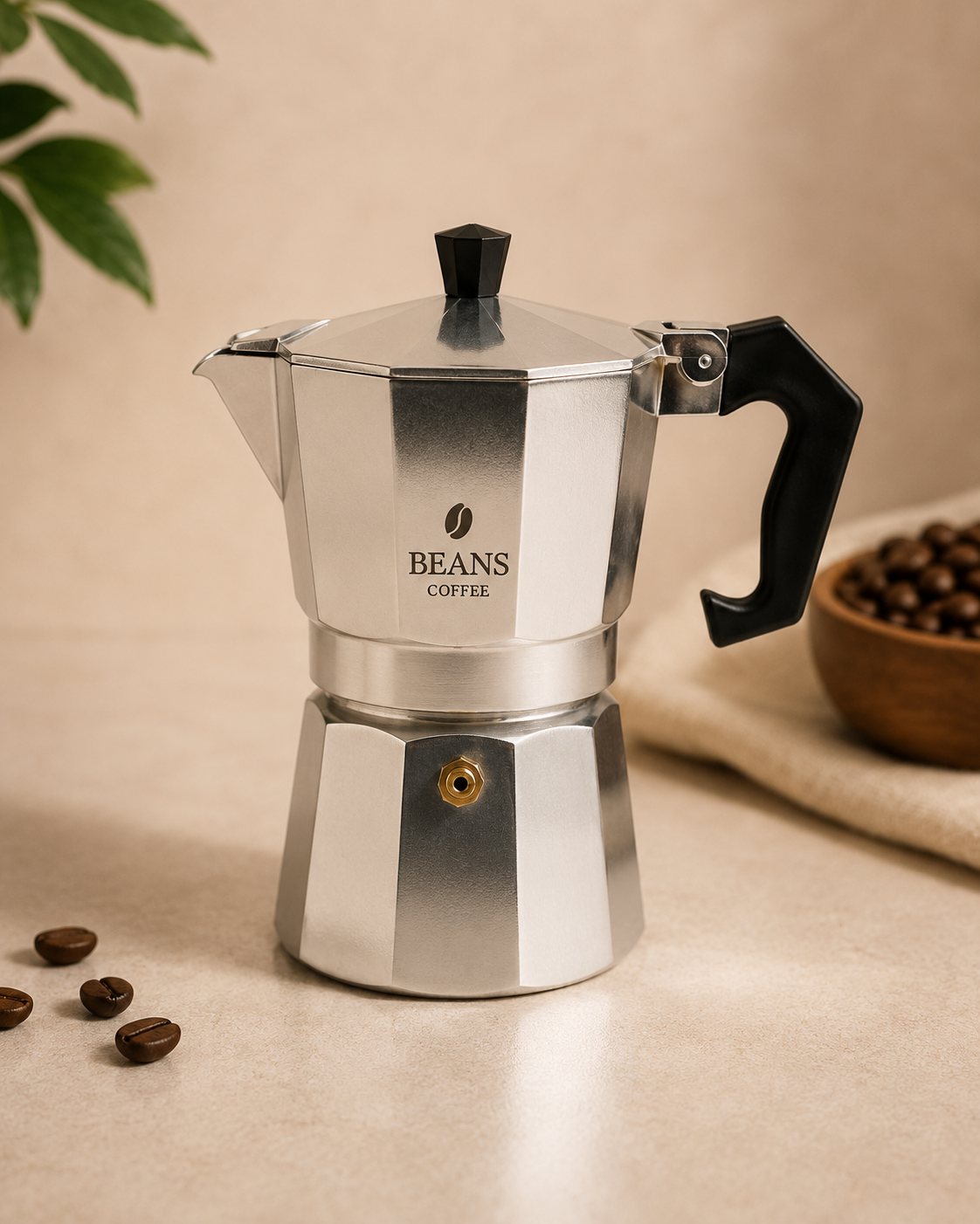 Cafetera Moka Italiana de Aluminio – 3 Tazas 150 ml