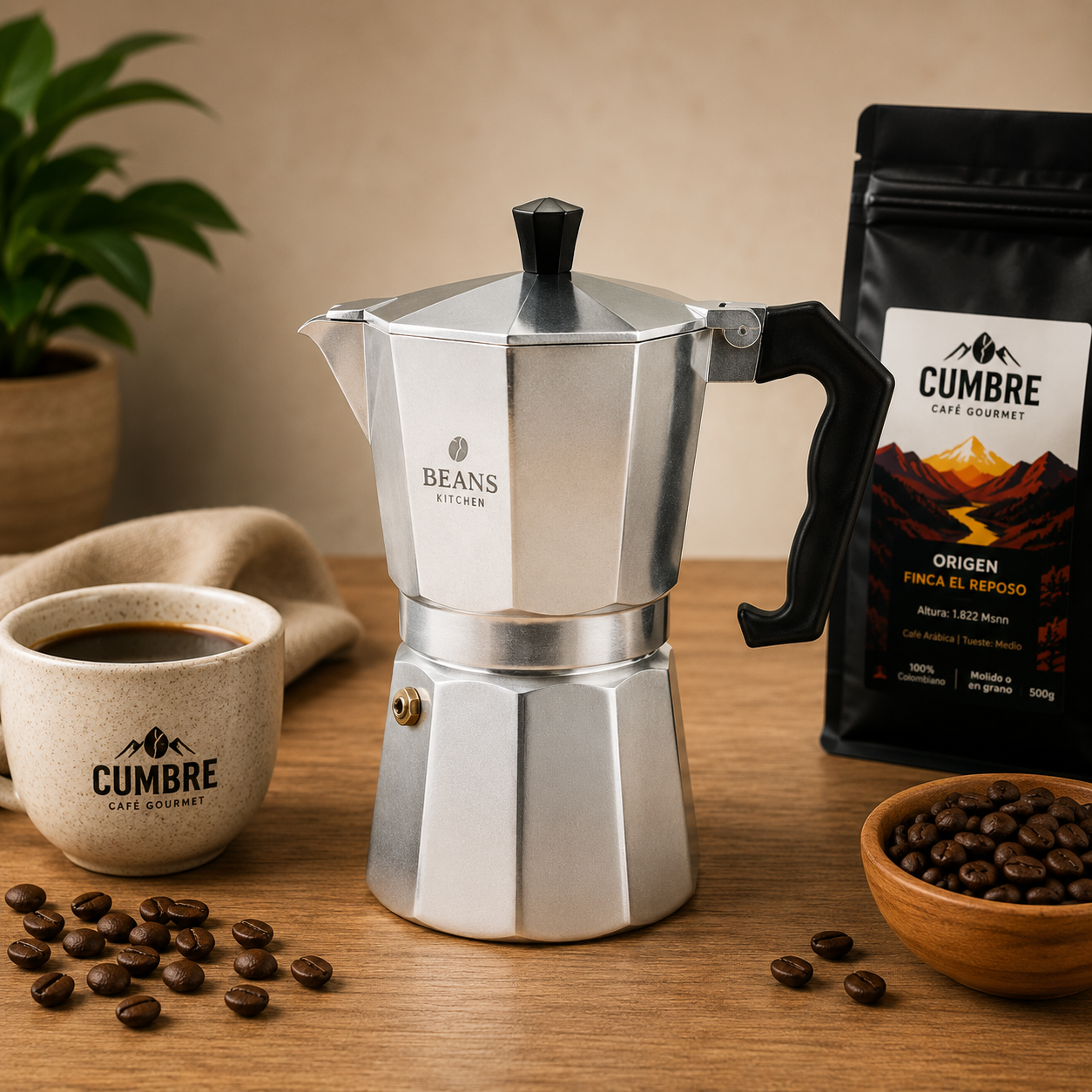 Cafetera Moka Italiana de Aluminio | Café Tipo Espresso en Casa